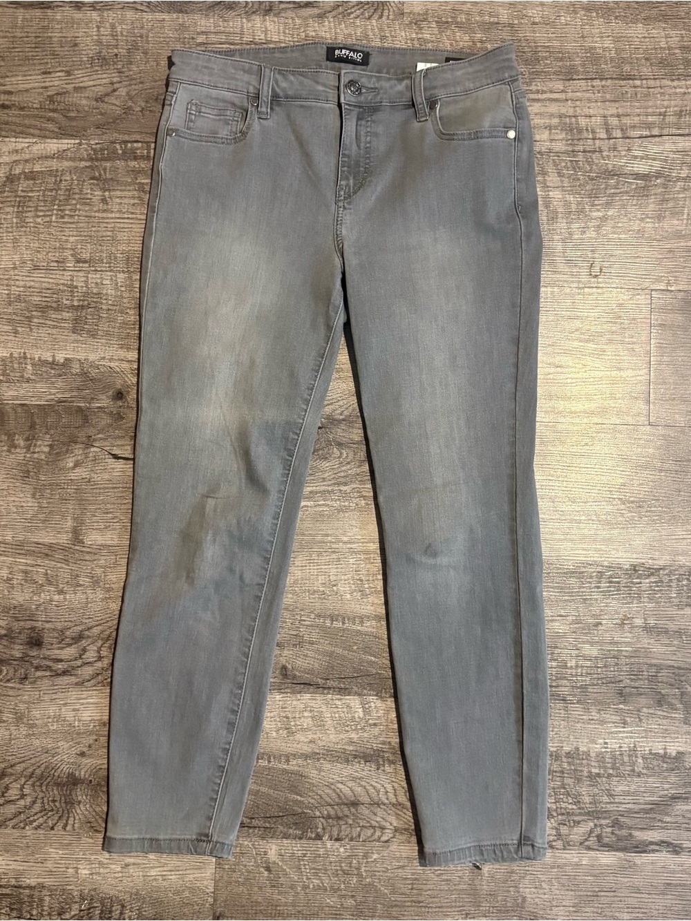 Buffalo David Bitton Aubrey Jeans Women’s 10 Gray Mid Rise Soft Capri